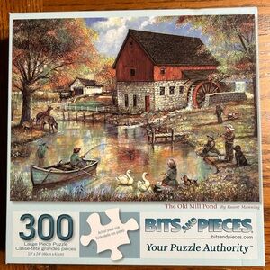 Bits and Pieces “Old Mill Pond” 300-Piece Puzzle / New in Box